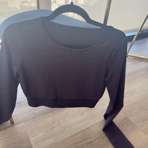 Lululemon Wunder Train Cropped Long Sleeve *Special Edition Size 8 Color: Black